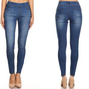 Women'S Pull On Slimming Denim Jean Jeggings
